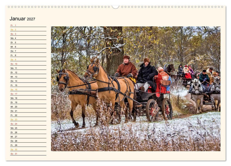 Pferdekutschen - Vorgänger des Automobils (CALVENDO Wandkalender 2027)