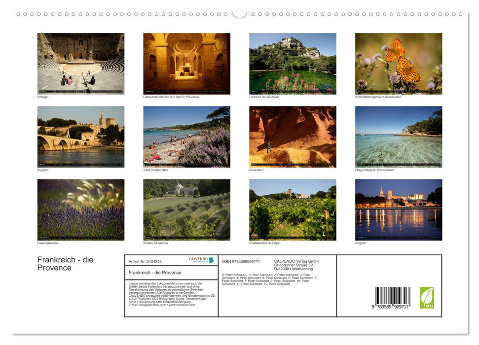 Frankreich - die Provence (CALVENDO Premium Wandkalender 2027)