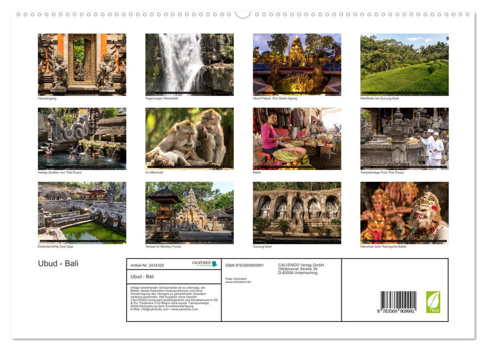 Ubud - Bali (CALVENDO Premium Wandkalender 2027)