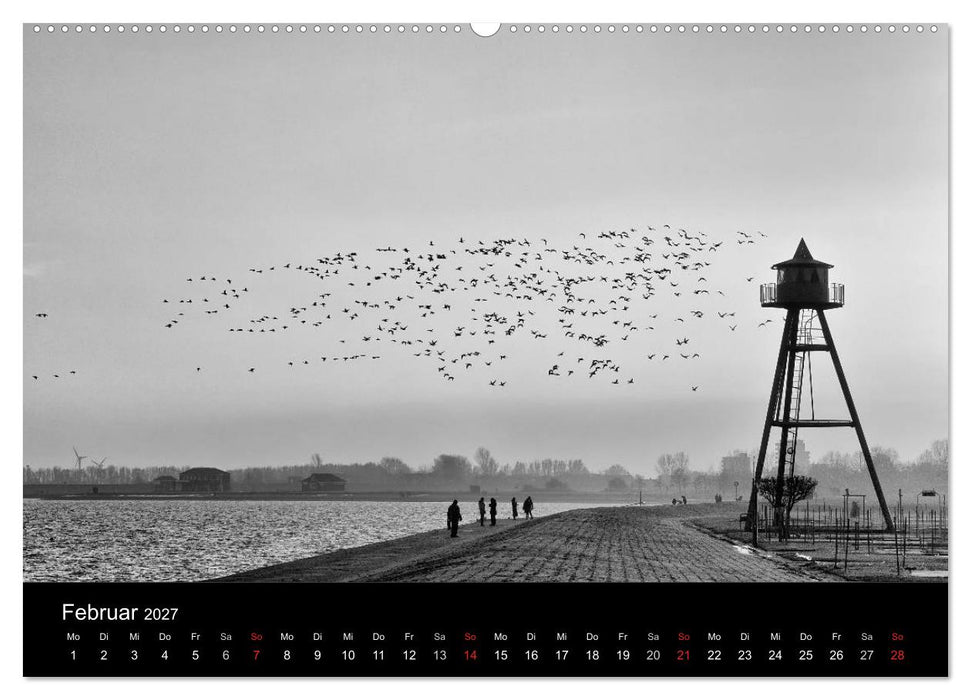 Ost-Friesische Schwarz-Weiß-Ansichten (CALVENDO Wandkalender 2027)