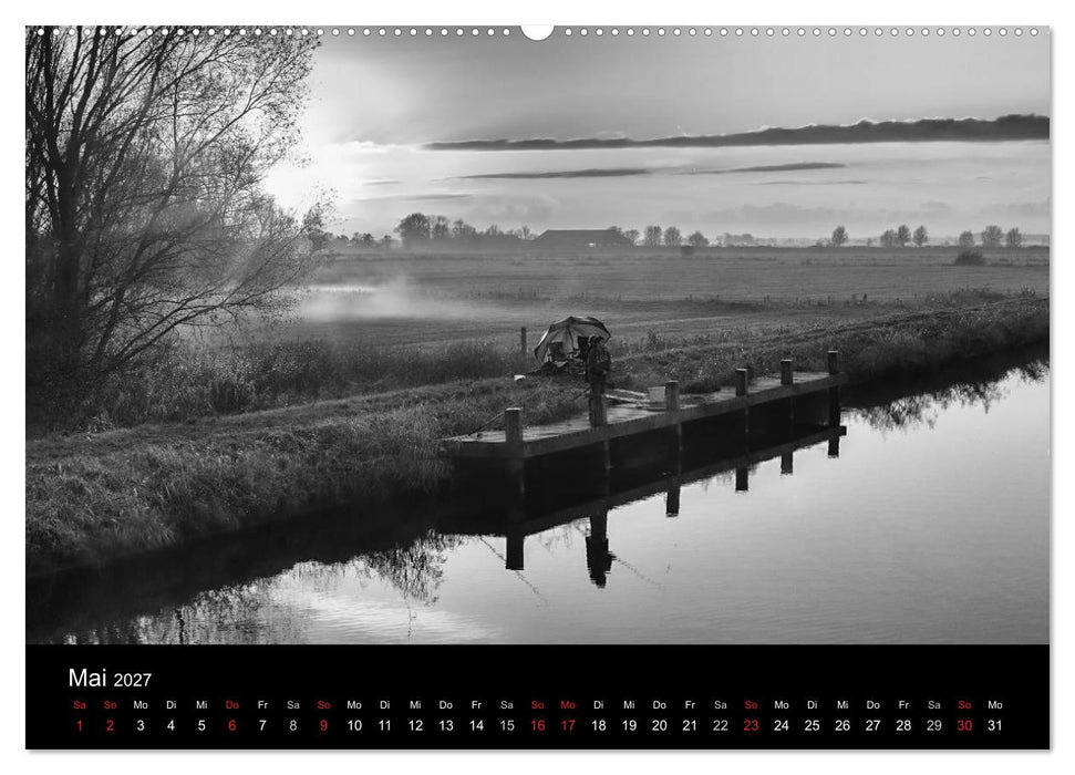 Ost-Friesische Schwarz-Weiß-Ansichten (CALVENDO Wandkalender 2027)