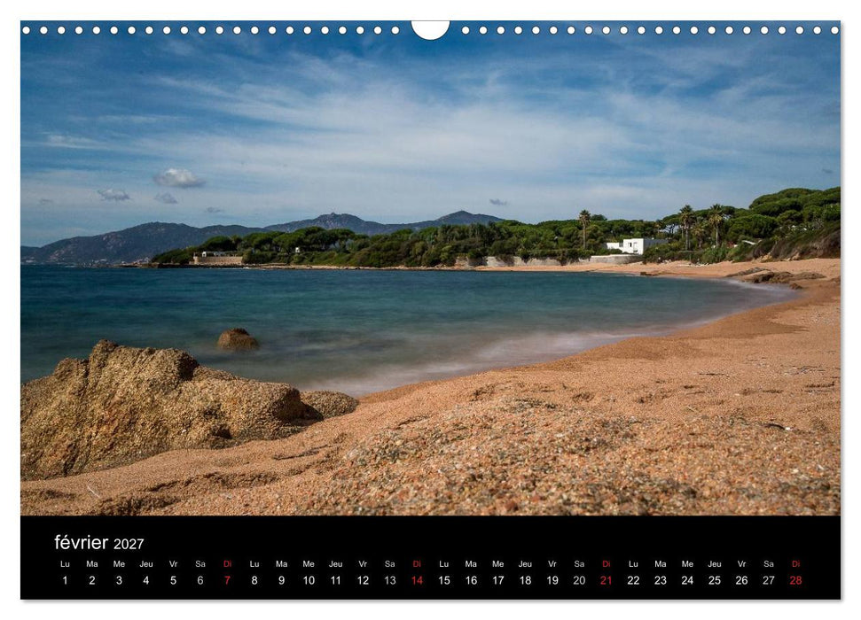 Les plus belles plages de Corse (CALVENDO Calendrier mensuel 2027)