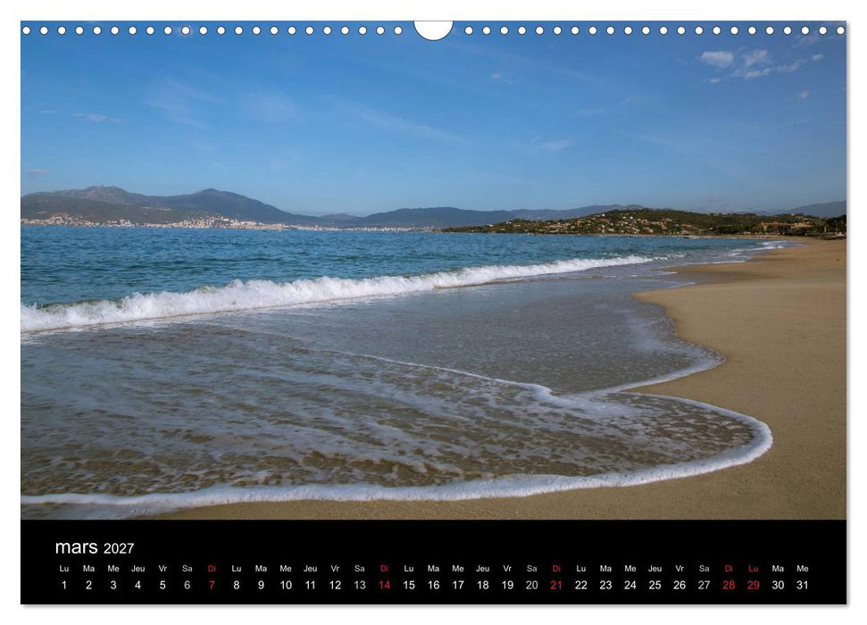 Les plus belles plages de Corse (CALVENDO Calendrier mensuel 2027)