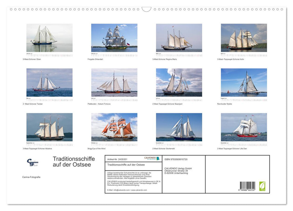 Traditionsschiffe auf der Ostsee (CALVENDO Wandkalender 2027)