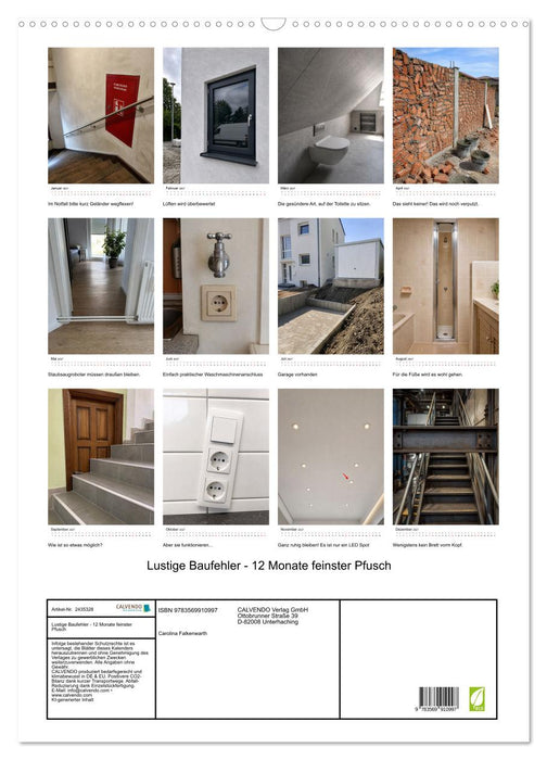 Lustige Baufehler - 12 Monate feinster Pfusch (CALVENDO Wandkalender 2027)