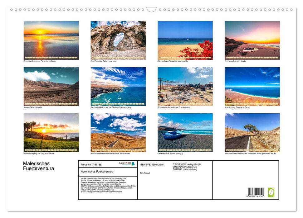 Malerisches Fuerteventura (CALVENDO Wandkalender 2027)