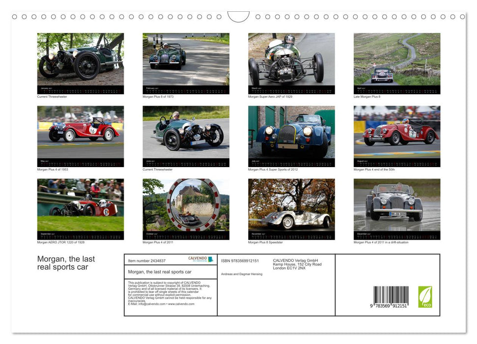 Morgan, the last real sports car (CALVENDO Monthly Calendar 2027)
