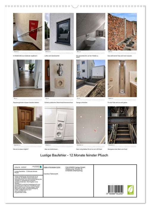 Lustige Baufehler - 12 Monate feinster Pfusch (CALVENDO Premium Wandkalender 2027)