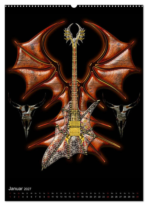 Heroische Gitarren (CALVENDO Premium Wandkalender 2027)