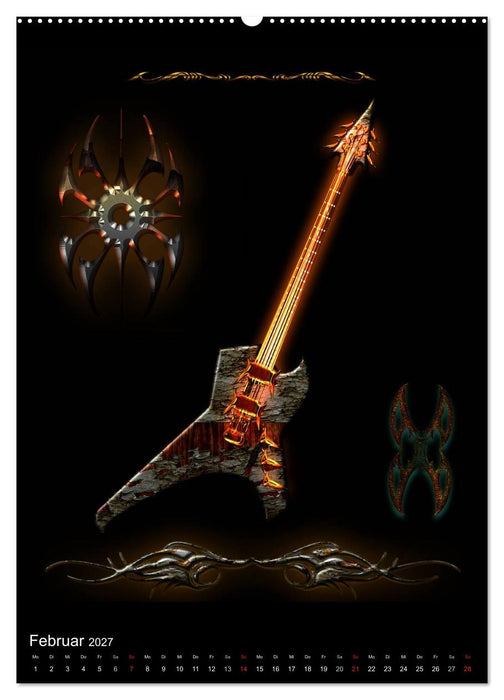 Heroische Gitarren (CALVENDO Premium Wandkalender 2027)