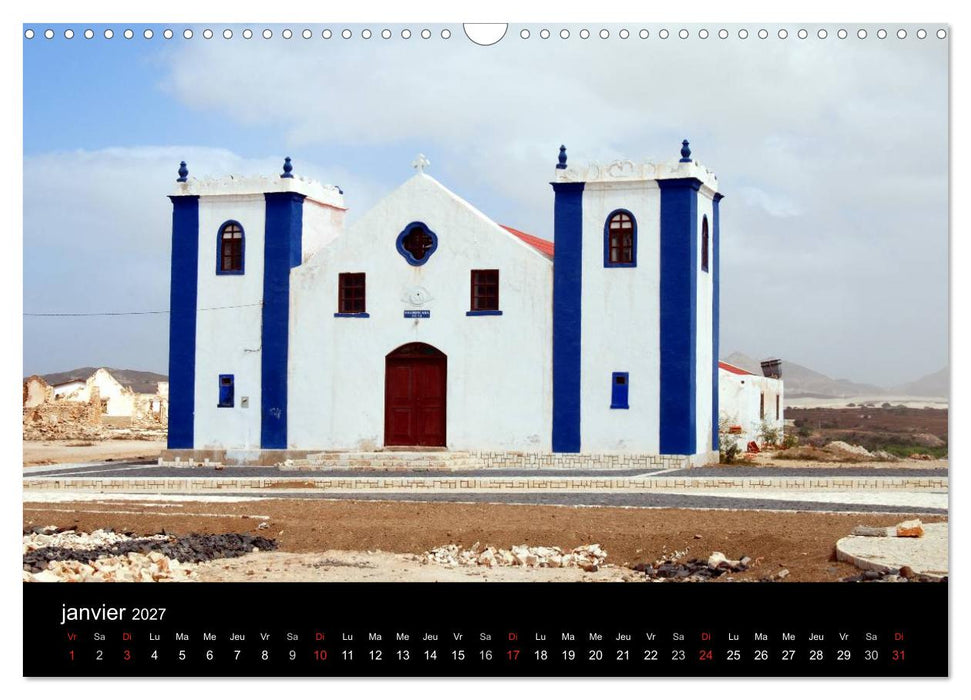Voyage au Cap-Vert, Boa Vista (CALVENDO Calendrier mensuel 2027)