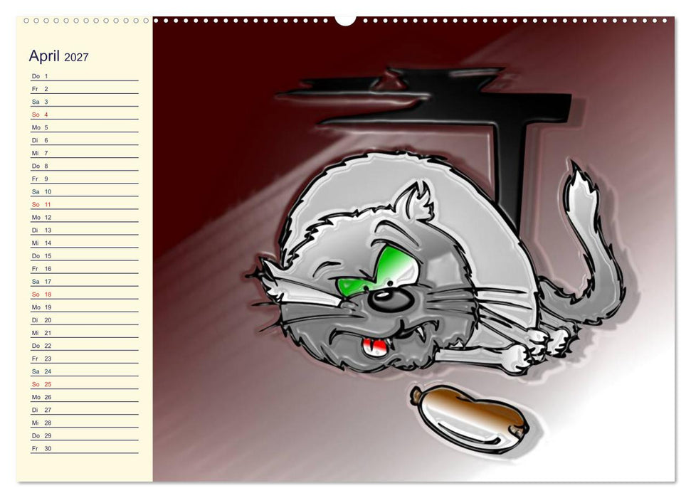 Alles für die Katz! Lustiger Katzen-Planer (CALVENDO Wandkalender 2027)
