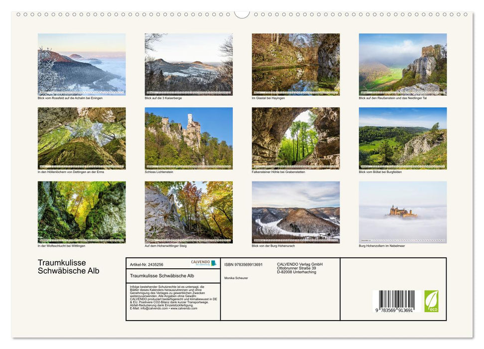 Traumkulisse Schwäbische Alb (CALVENDO Premium Wandkalender 2027)