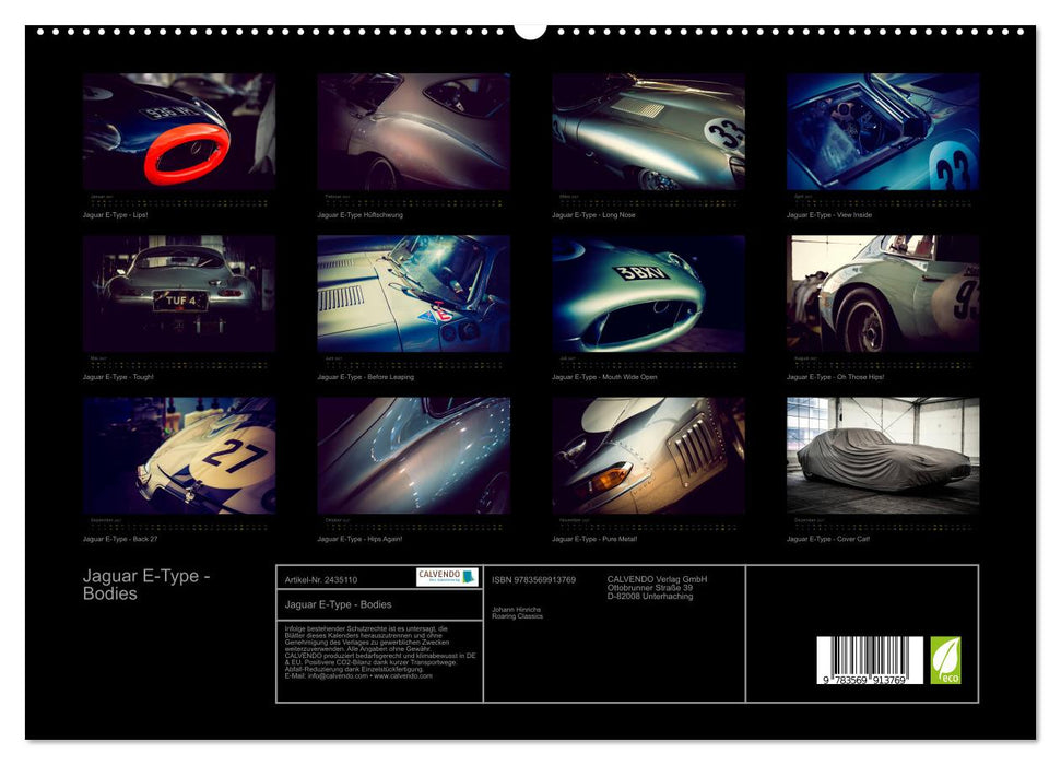 Jaguar E-Type - Bodies (CALVENDO Premium Wandkalender 2027)