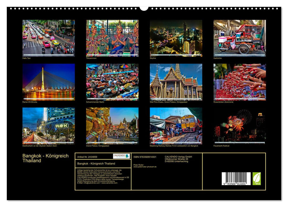 Bangkok - Königreich Thailand (CALVENDO Premium Wandkalender 2027)