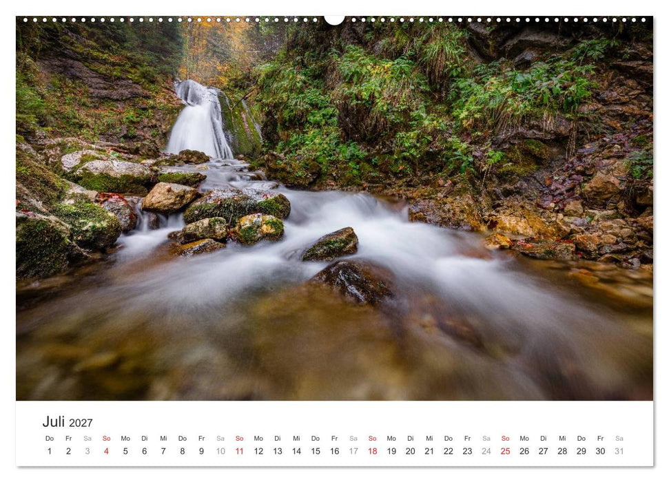Wasserfälle Europas (CALVENDO Premium Wandkalender 2027)