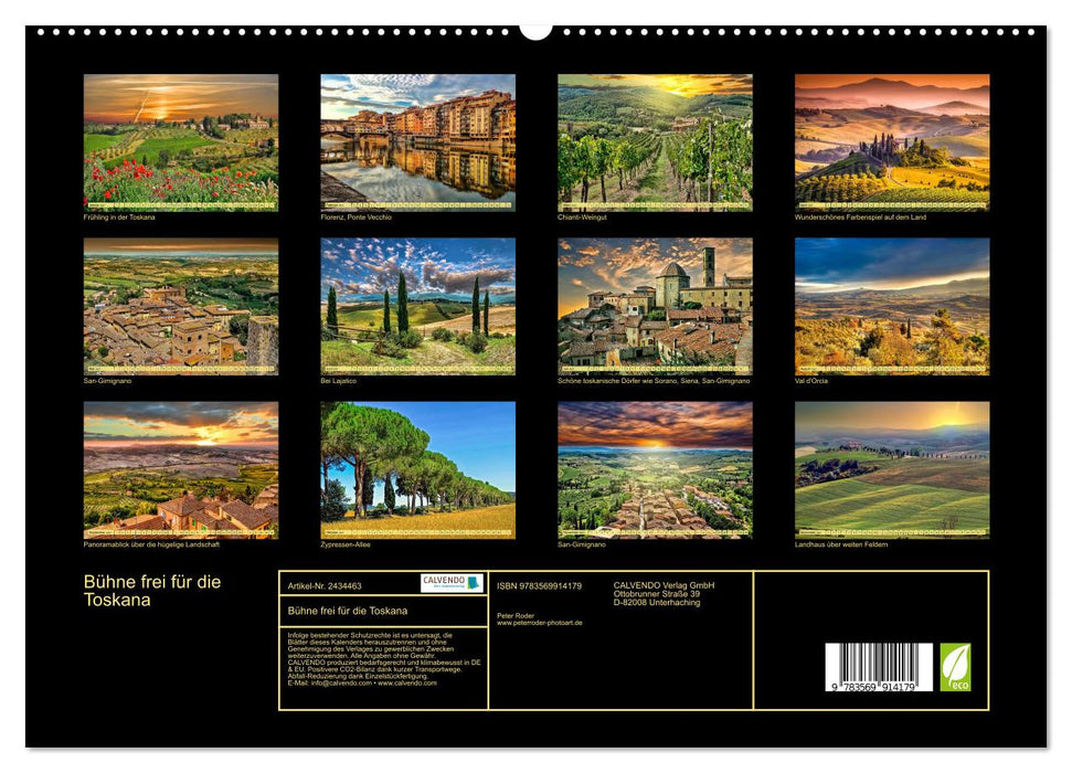 Bühne frei für die Toskana (CALVENDO Premium Wandkalender 2027)
