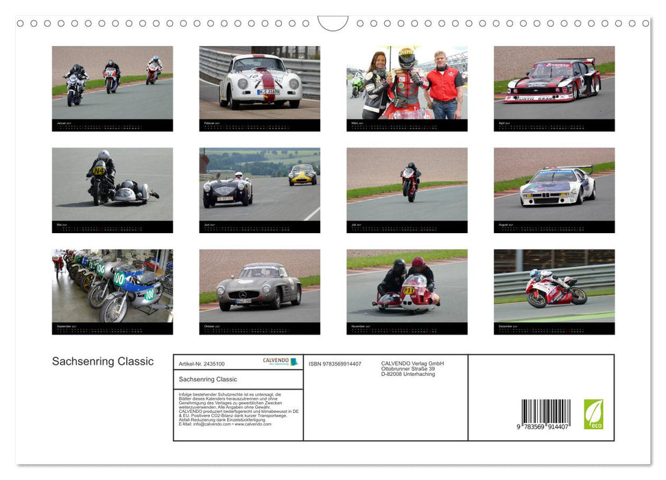 Sachsenring Classic (CALVENDO Wandkalender 2027)