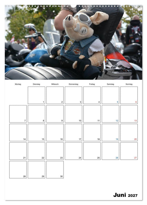 Harley Davidson Familienplaner (CALVENDO Wandkalender 2027)