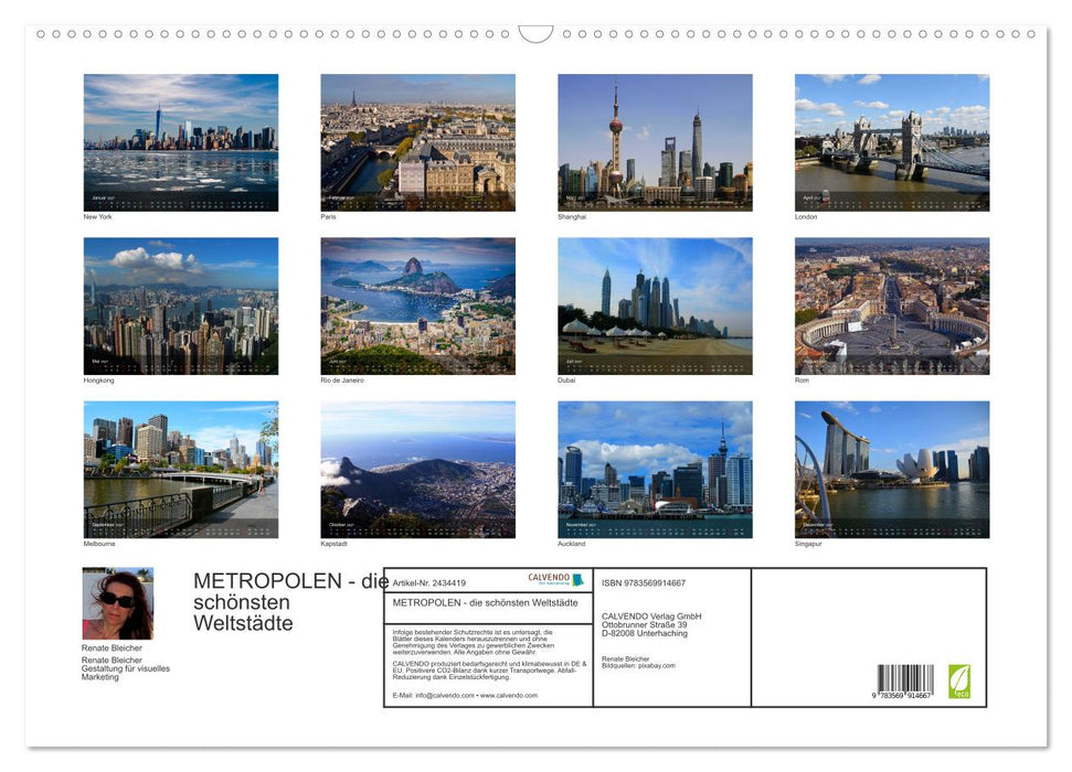 METROPOLEN - die schönsten Weltstädte (CALVENDO Wandkalender 2027)