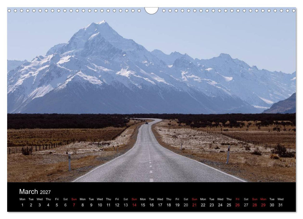 South Island of New Zealand (CALVENDO Monthly Calendar 2027)