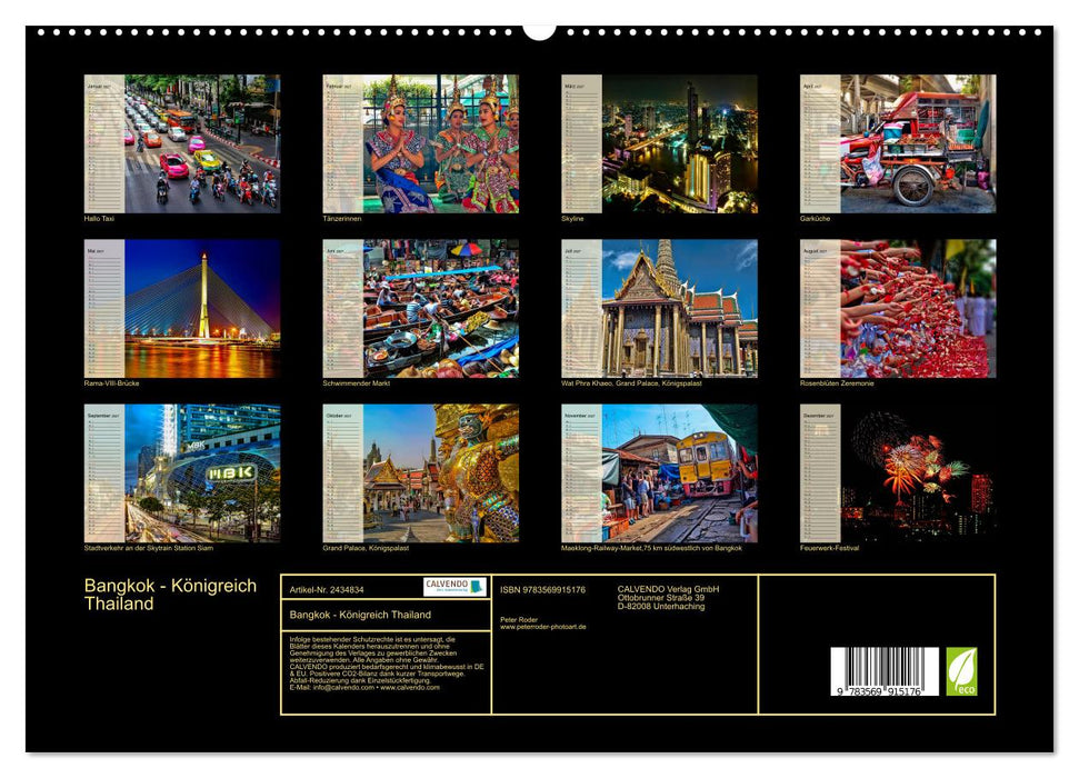 Bangkok - Königreich Thailand (CALVENDO Premium Wandkalender 2027)