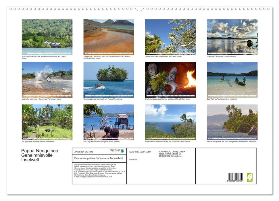 Papua-Neuguinea Geheimnisvolle Inselwelt (CALVENDO Wandkalender 2027)