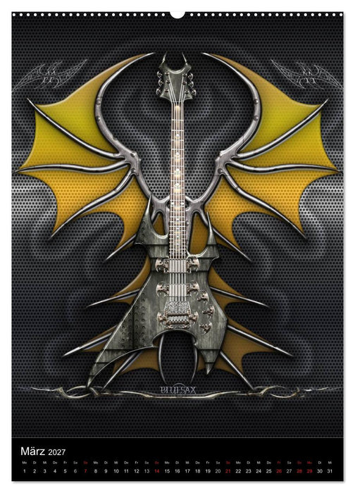 Heroische Gitarren (CALVENDO Wandkalender 2027)