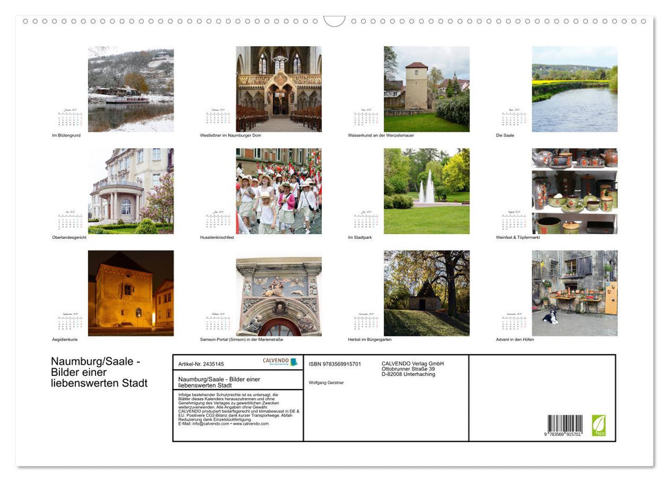 Naumburg/Saale - Bilder einer liebenswerten Stadt (CALVENDO Wandkalender 2027)