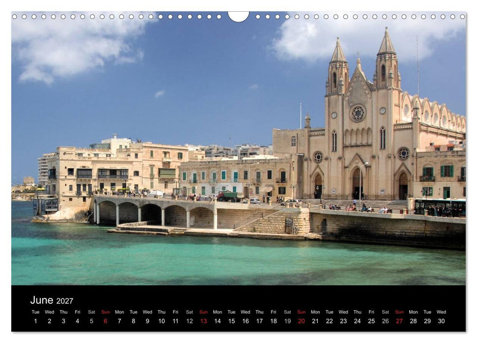 Malta Pearl of the Mediterranean (CALVENDO Monthly Calendar 2027)