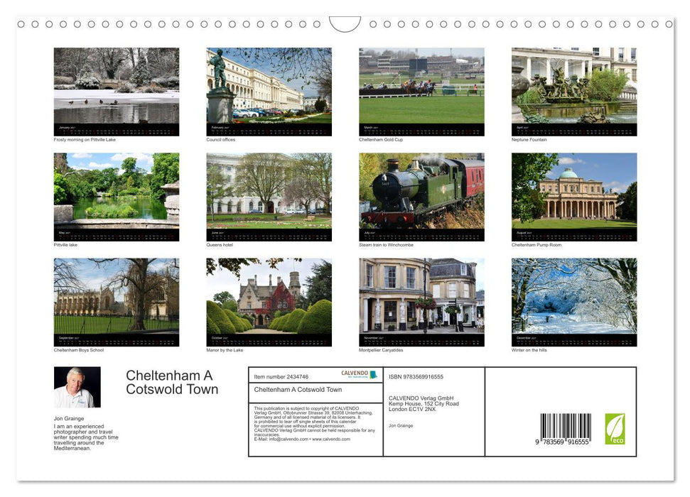 Cheltenham A Cotswold Town (CALVENDO Monthly Calendar 2027)