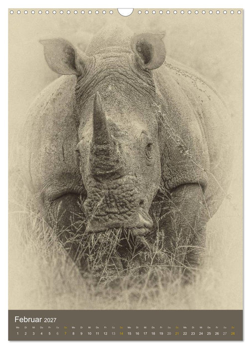 Afrikas Tierwelt - Sepia-Art (CALVENDO Wandkalender 2027)