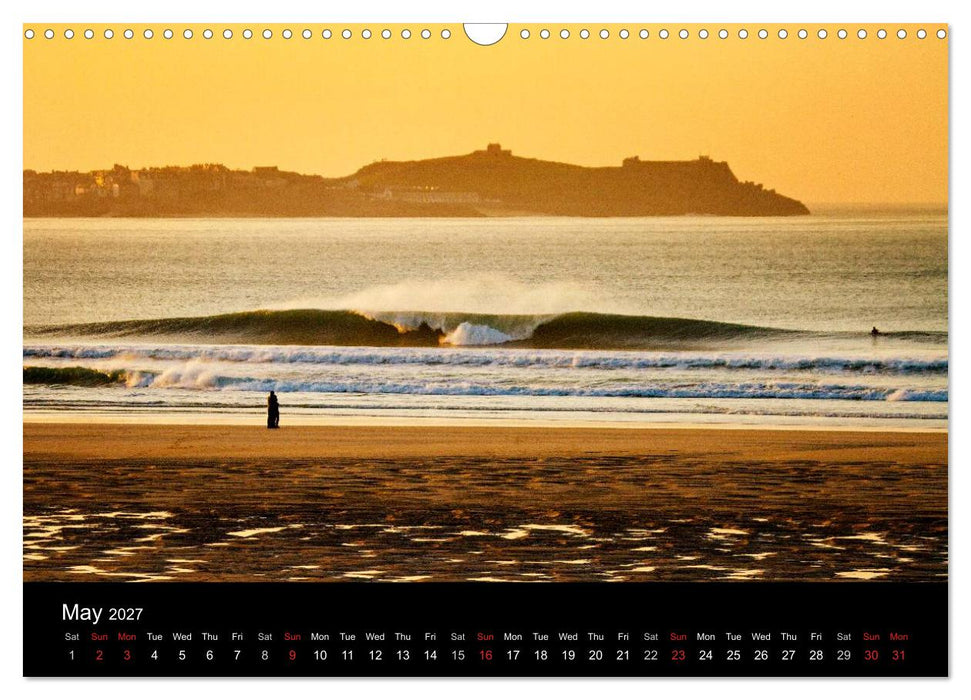 Waves in Cornwall (CALVENDO Monthly Calendar 2027)