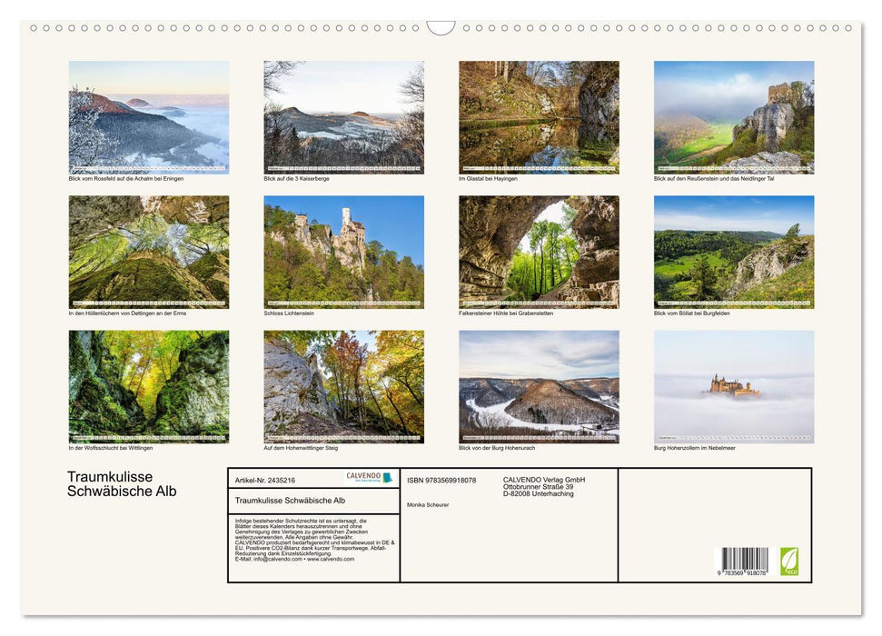 Traumkulisse Schwäbische Alb (CALVENDO Wandkalender 2027)