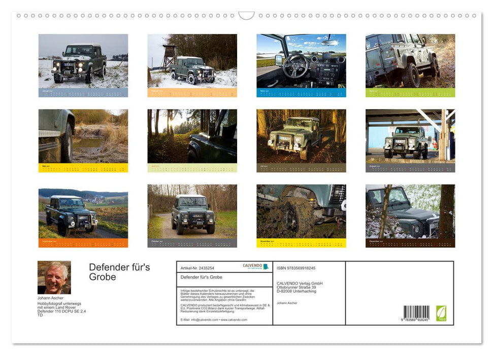 Defender für's Grobe (CALVENDO Wandkalender 2027)