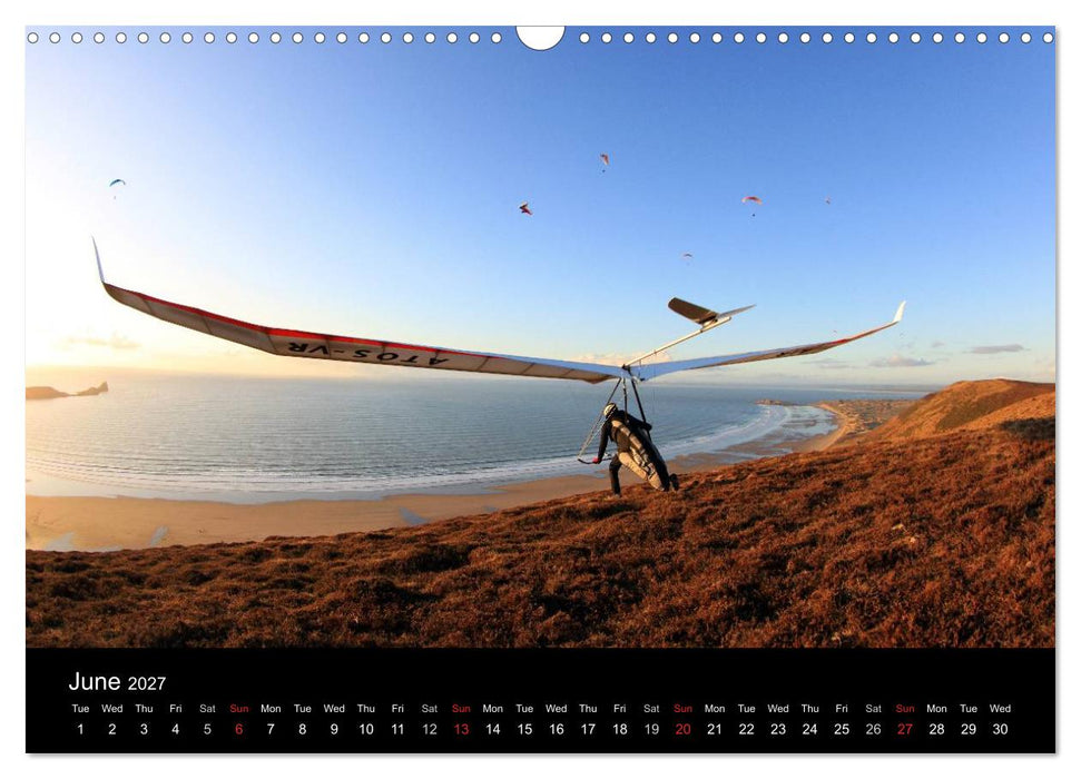 Hang gliding at Rhossili (CALVENDO Monthly Calendar 2027)