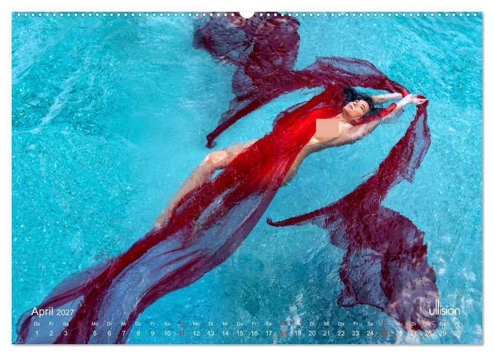 Wasserspiele - Akt im Tanz der Schwerelosigkeit (CALVENDO Premium Wandkalender 2027)