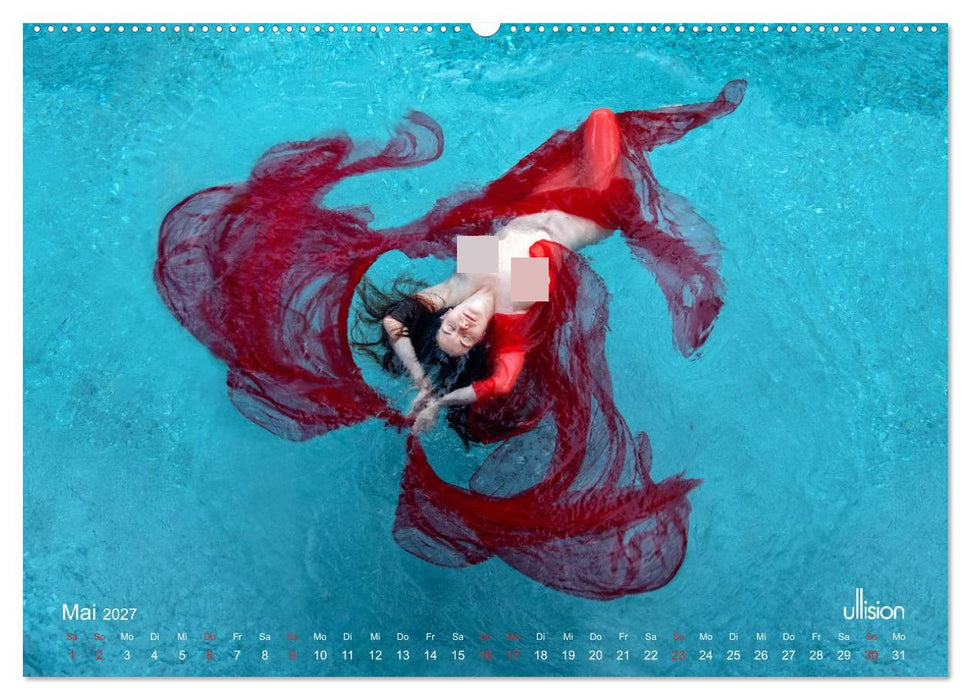 Wasserspiele - Akt im Tanz der Schwerelosigkeit (CALVENDO Premium Wandkalender 2027)