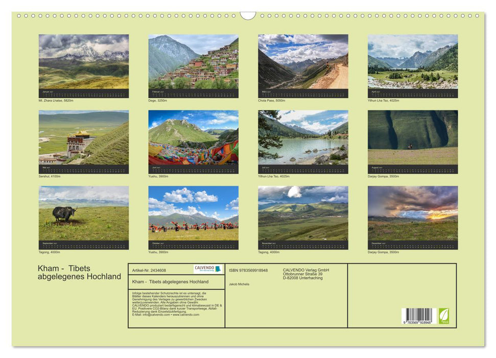 Kham - Tibets abgelegenes Hochland (CALVENDO Wandkalender 2027)