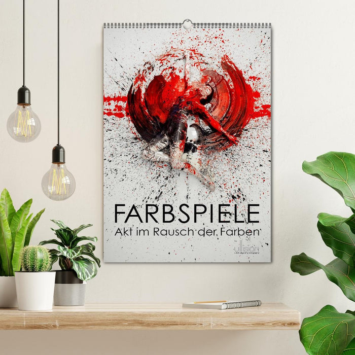 Farbspiele - Akt im Rausch der Farben (CALVENDO Wandkalender 2027)