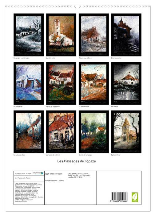Les Paysages de Topaze (CALVENDO Calendrier supérieur 2027)