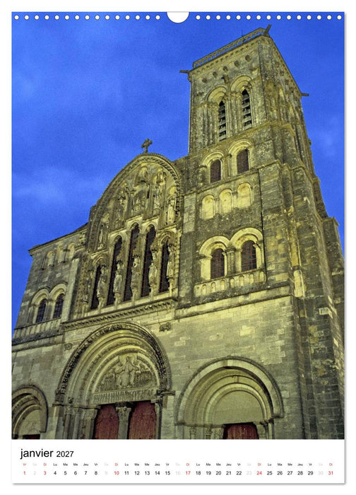 Vézelay en lumière (CALVENDO Calendrier mensuel 2027)
