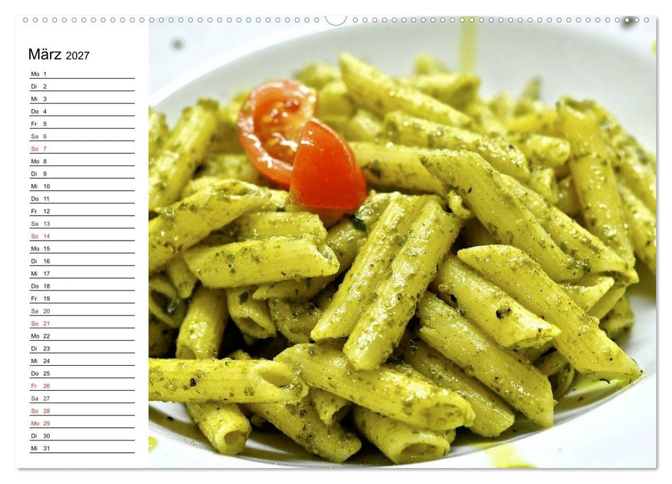 Heute gibt es Nudeln! Basta! Pasta-Impressionen (CALVENDO Premium Wandkalender 2027)