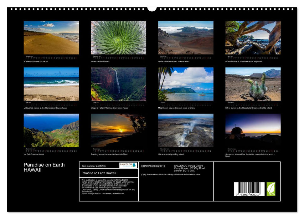 Paradise on Earth HAWAII (CALVENDO Premium-Calendar 2027)