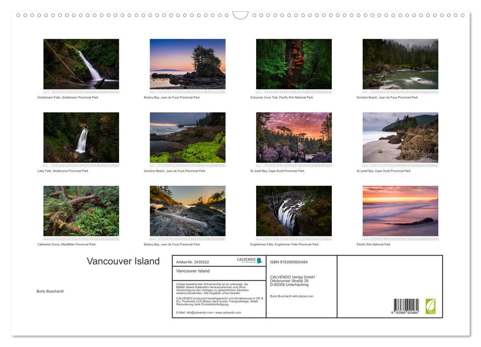 Vancouver Island (CALVENDO Wandkalender 2027)
