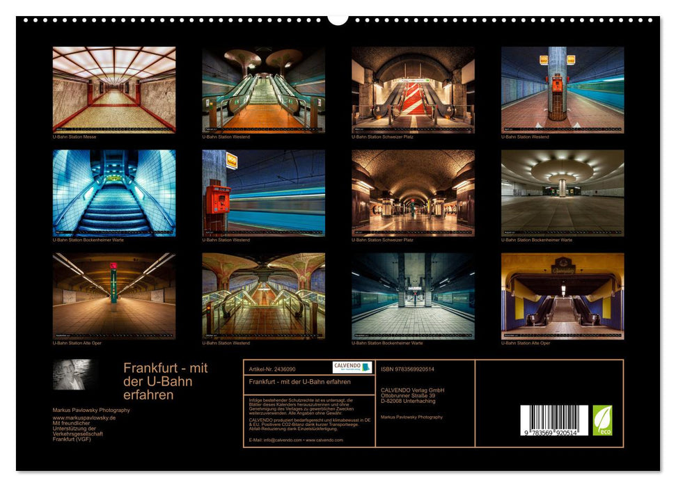 Frankfurt - mit der U-Bahn erfahren (CALVENDO Premium Wandkalender 2027)