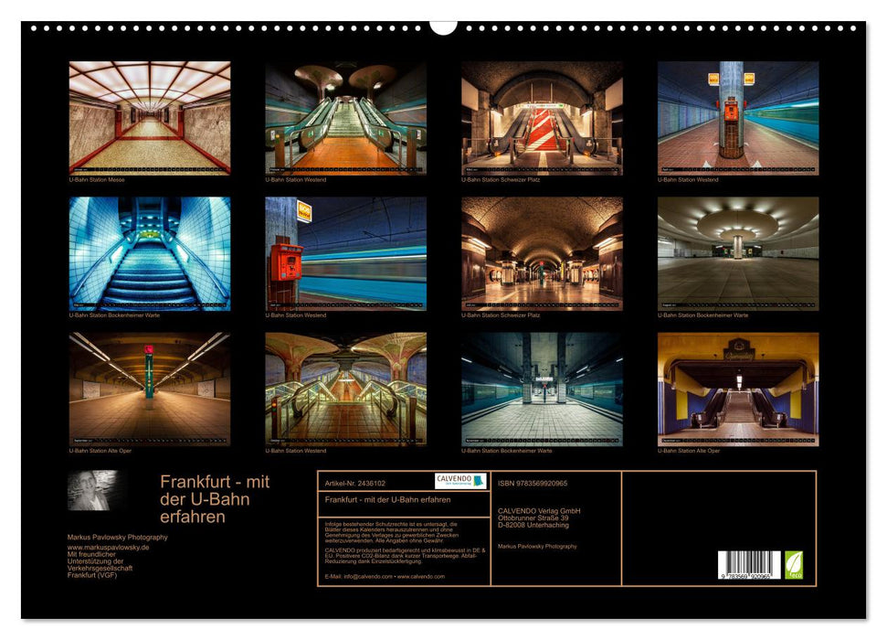 Frankfurt - mit der U-Bahn erfahren (CALVENDO Wandkalender 2027)