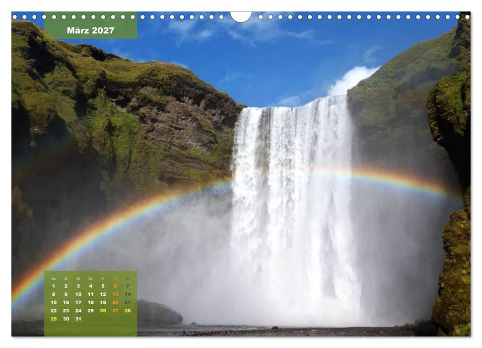 Naturwunder Wasserfälle (CALVENDO Wandkalender 2027)
