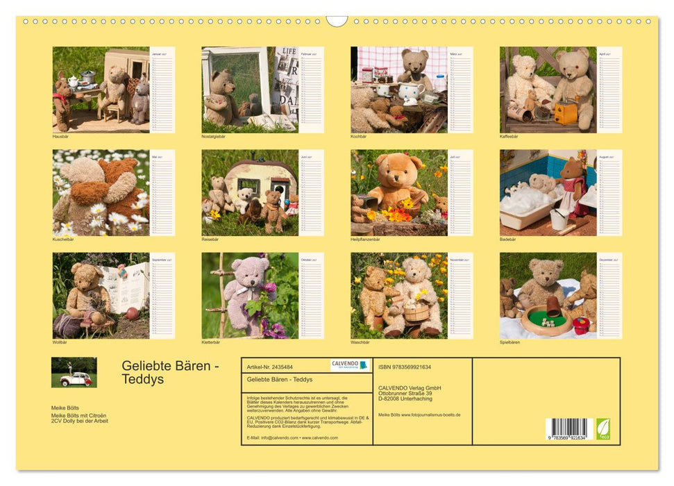 Geliebte Bären - Teddys (CALVENDO Wandkalender 2027)