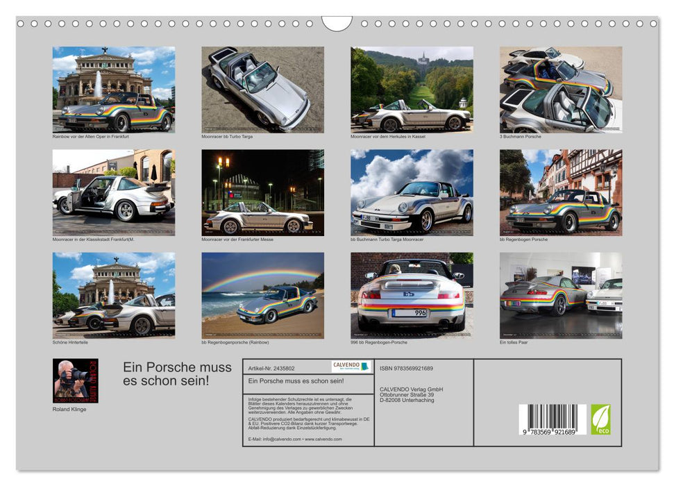 Ein Porsche muss es schon sein! (CALVENDO Wandkalender 2027)